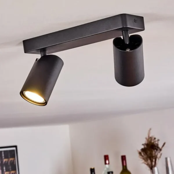 hofstein Plafonnier Rubeltein Noir, 2 lumières* Lampes Modernes