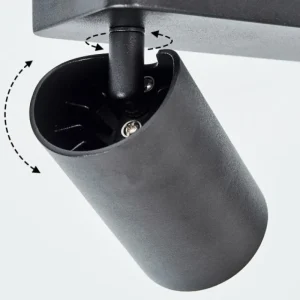 hofstein Plafonnier Rubeltein Noir, 2 lumières* Lampes Modernes