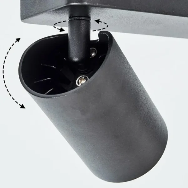 hofstein Plafonnier Rubeltein Noir, 2 lumières* Lampes Modernes