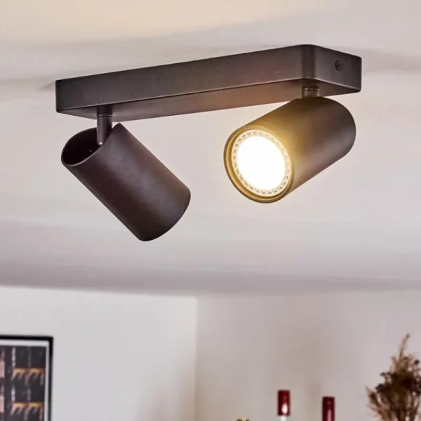 hofstein Plafonnier Rubeltein Noir, 2 lumières* Lampes Modernes