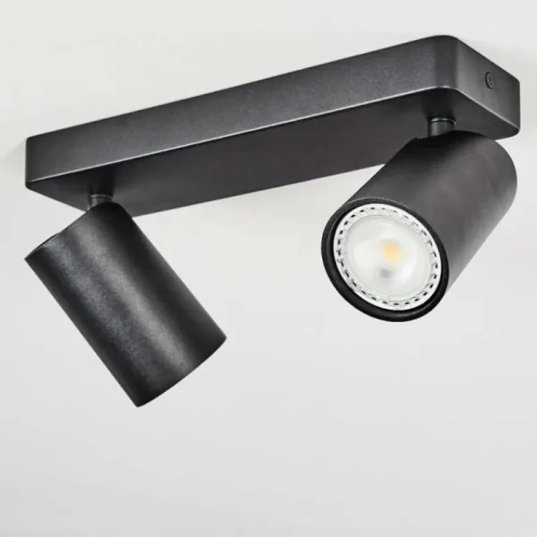 hofstein Plafonnier Rubeltein Noir, 2 lumières* Lampes Modernes