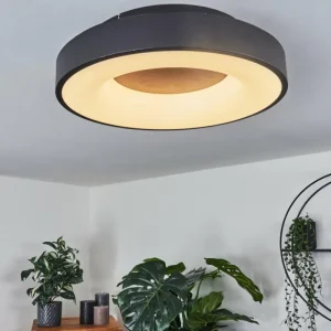hofstein Plafonnier Sachseln LED Noir, 1 lumière* Lampes Modernes