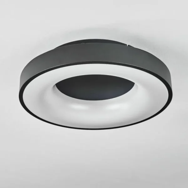 hofstein Plafonnier Sachseln LED Noir, 1 lumière* Lampes Modernes