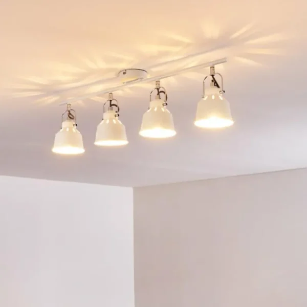 hofstein Plafonnier Safari Blanc, 4 lumières* Lampes Modernes