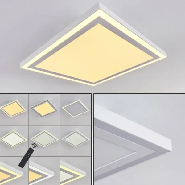 hofstein Plafonnier Salamo LED Blanc, 2 lumières* Lampes Modernes