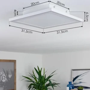 hofstein Plafonnier Salamo LED Blanc, 2 lumières* Lampes Modernes