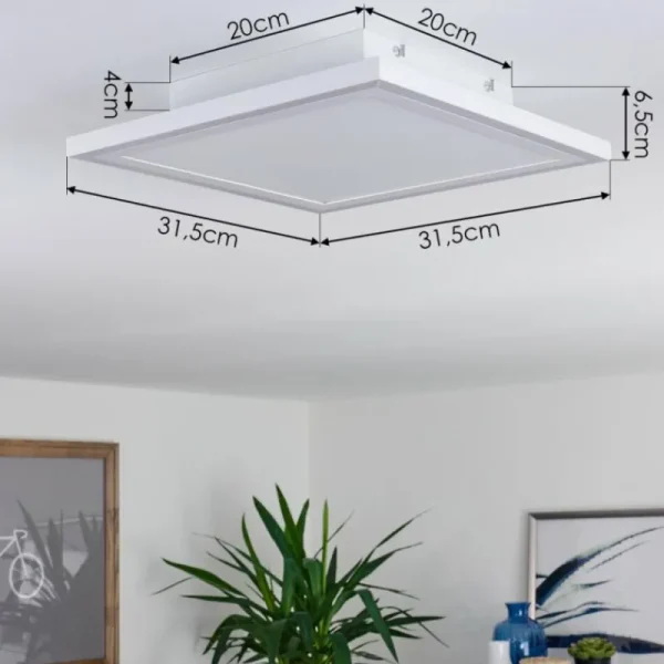 hofstein Plafonnier Salamo LED Blanc, 2 lumières* Lampes Modernes