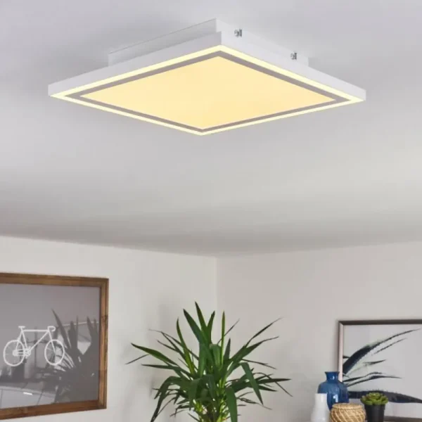hofstein Plafonnier Salamo LED Blanc, 2 lumières* Lampes Modernes