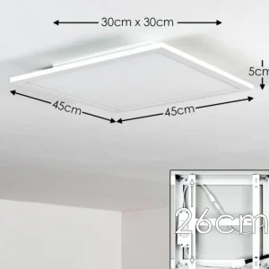 hofstein Plafonnier Salmi LED Blanc, 1 lumière* Lampes Modernes