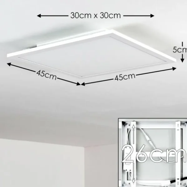 hofstein Plafonnier Salmi LED Blanc, 1 lumière* Lampes Modernes