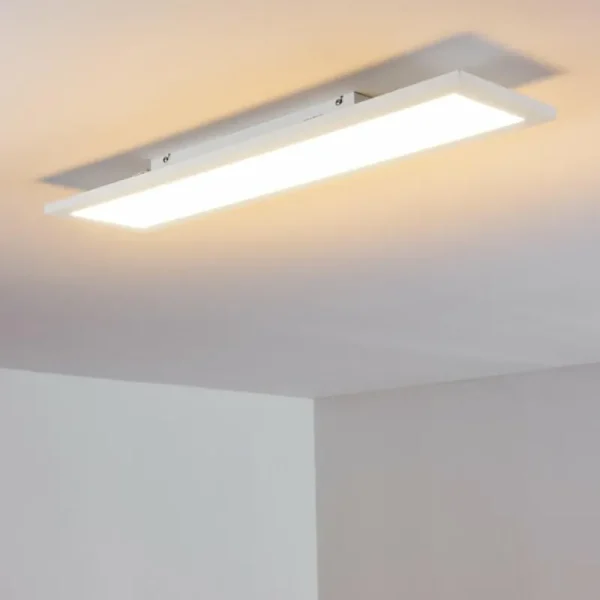hofstein Plafonnier Salmi LED Blanc, 1 lumière, Télécommandes* Lampes Modernes