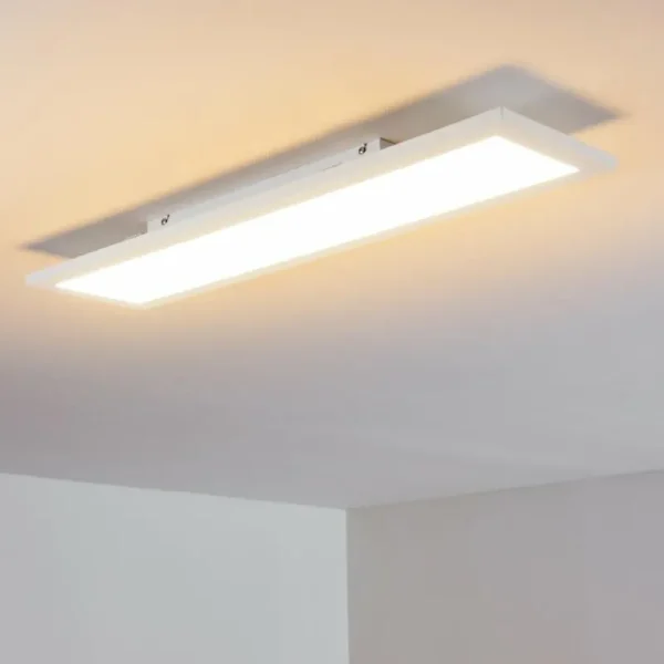 hofstein Plafonnier Salmi LED Blanc, 1 lumière, Télécommandes* Lampes Modernes