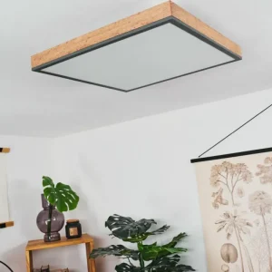 hofstein Plafonnier Salmi LED Couleur bois, Noir, Blanc, 1 lumière* Lampes Modernes