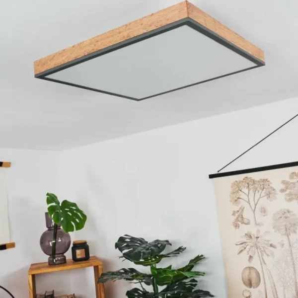 hofstein Plafonnier Salmi LED Couleur bois, Noir, Blanc, 1 lumière* Lampes Modernes