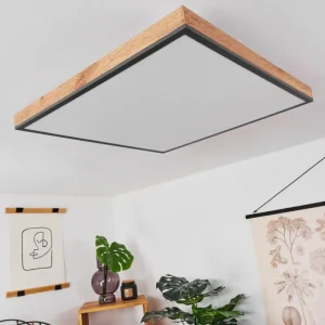 hofstein Plafonnier Salmi LED Couleur bois, Noir, Blanc, 1 lumière* Lampes Modernes