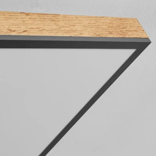 hofstein Plafonnier Salmi LED Couleur bois, Noir, Blanc, 1 lumière* Lampes Modernes