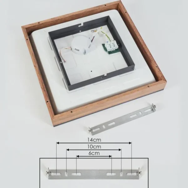 hofstein Plafonnier Salmi LED Couleur bois, Noir, Blanc, 1 lumière* Lampes Modernes