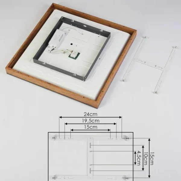 hofstein Plafonnier Salmi LED Couleur bois, Noir, Blanc, 1 lumière* Lampes Modernes