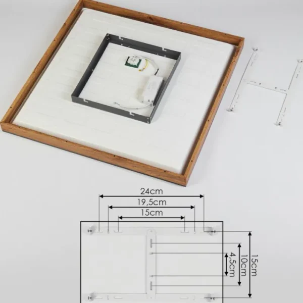 hofstein Plafonnier Salmi LED Couleur bois, Noir, Blanc, 1 lumière* Lampes Modernes