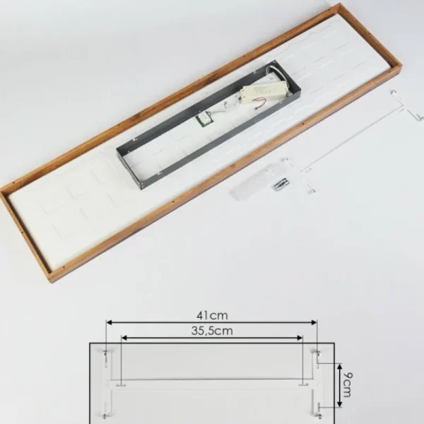 hofstein Plafonnier Salmi LED Couleur bois, Noir, Blanc, 1 lumière, Télécommandes* Lampes Modernes