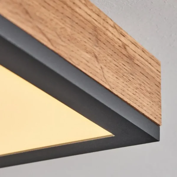 hofstein Plafonnier Salmi LED Couleur bois, Noir, Blanc, 1 lumière* Lampes Modernes