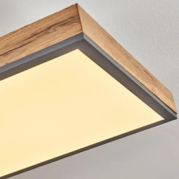 hofstein Plafonnier Salmi LED Couleur bois, Noir, Blanc, 1 lumière, Télécommandes* Lampes Modernes