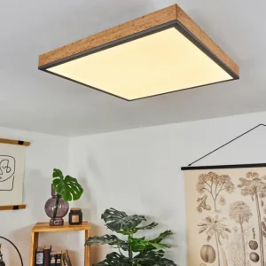 hofstein Plafonnier Salmi LED Couleur bois, Noir, Blanc, 1 lumière* Lampes Modernes