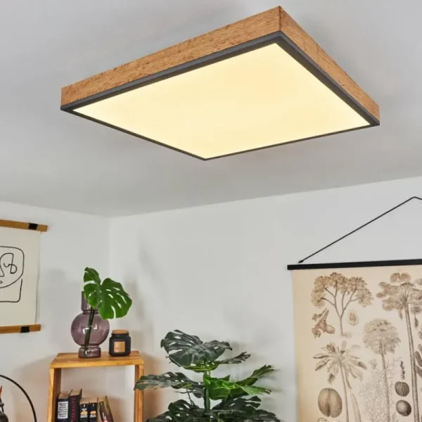 hofstein Plafonnier Salmi LED Couleur bois, Noir, Blanc, 1 lumière* Lampes Modernes