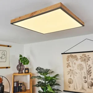 hofstein Plafonnier Salmi LED Couleur bois, Noir, Blanc, 1 lumière* Lampes Modernes