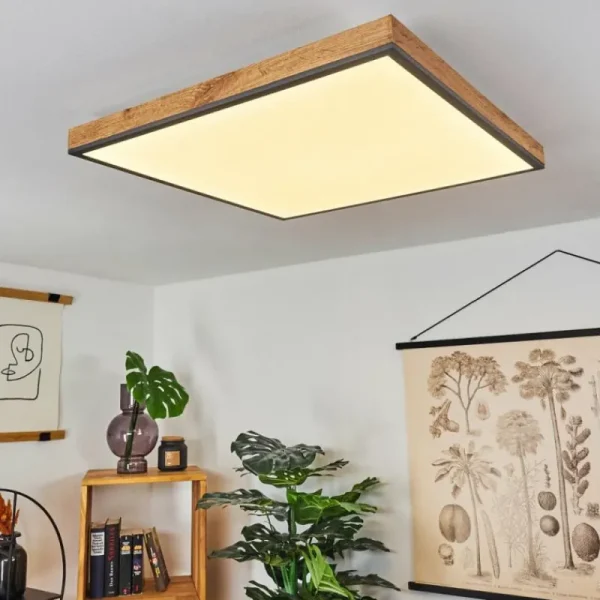 hofstein Plafonnier Salmi LED Couleur bois, Noir, Blanc, 1 lumière* Lampes Modernes