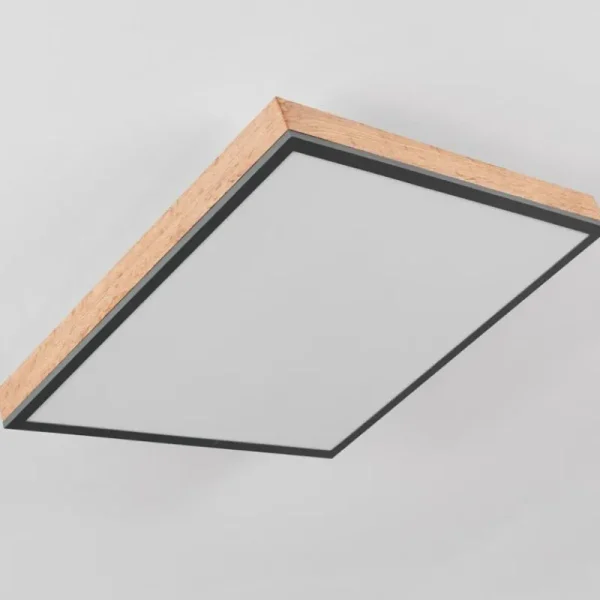 hofstein Plafonnier Salmi LED Couleur bois, Noir, Blanc, 1 lumière* Lampes Modernes