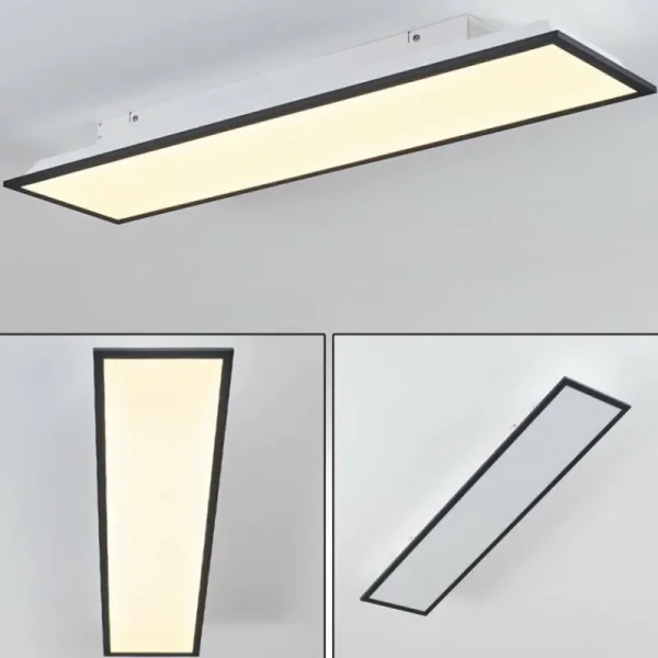 hofstein Plafonnier Salmi LED Noir, Blanc, 1 lumière* Lampes Modernes