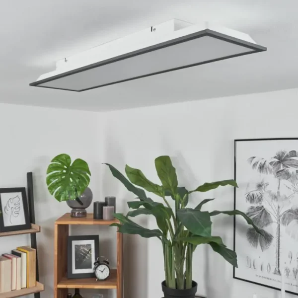 hofstein Plafonnier Salmi LED Noir, Blanc, 1 lumière* Lampes Modernes