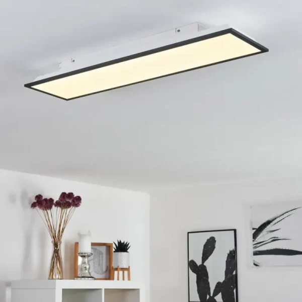 hofstein Plafonnier Salmi LED Noir, Blanc, 1 lumière* Lampes Modernes