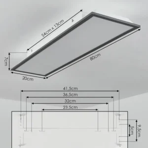 hofstein Plafonnier Salmi LED Noir, Blanc, 1 lumière* Lampes Modernes