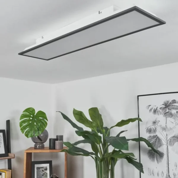 hofstein Plafonnier Salmi LED Noir, Blanc, 1 lumière* Lampes Modernes