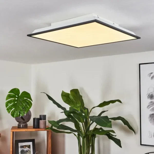 hofstein Plafonnier Salmi LED Noir, Blanc, 2 lumières* Lampes Modernes