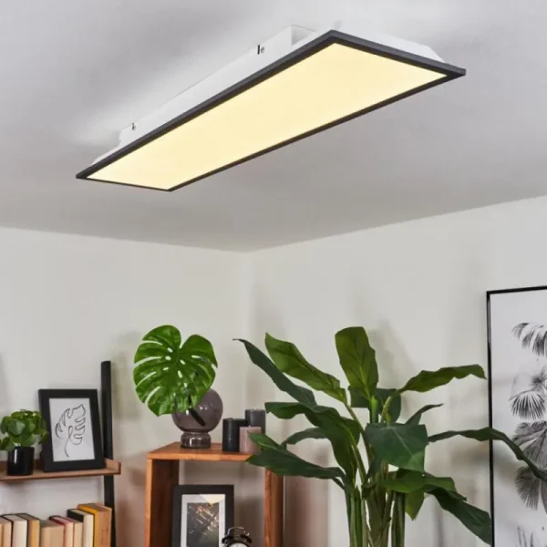 hofstein Plafonnier Salmi LED Noir, Blanc, 1 lumière* Lampes Modernes