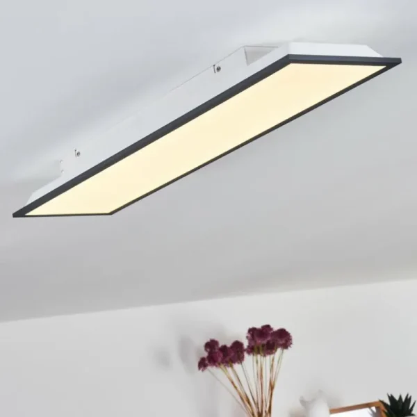 hofstein Plafonnier Salmi LED Noir, Blanc, 1 lumière* Lampes Modernes