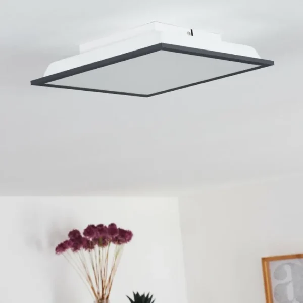 hofstein Plafonnier Salmi LED Noir, Blanc, 1 lumière* Lampes Modernes