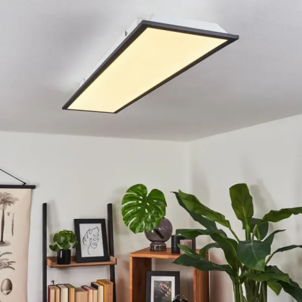 hofstein Plafonnier Salmi LED Noir, Blanc, 1 lumière* Lampes Modernes