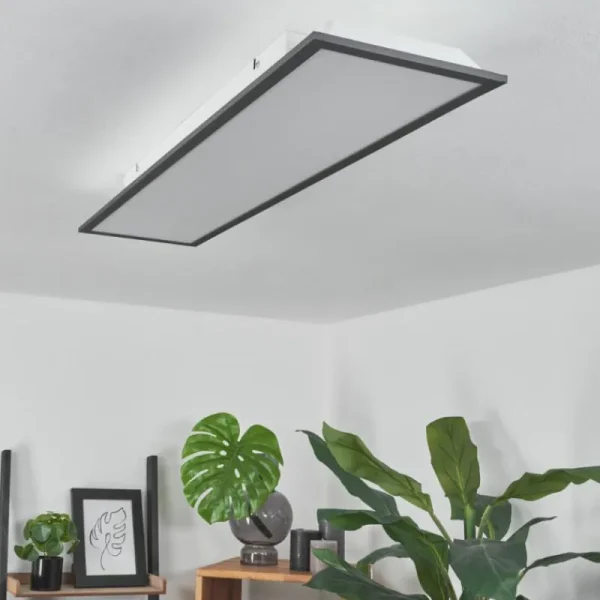 hofstein Plafonnier Salmi LED Noir, Blanc, 1 lumière* Lampes Modernes
