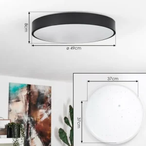 hofstein Plafonnier Samaira LED Blanc, 1 lumière, Télécommandes* Lampes Modernes