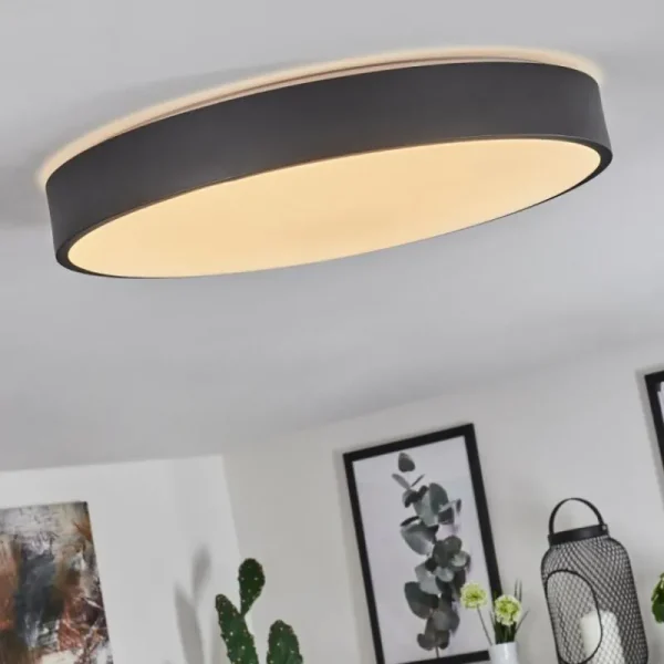 hofstein Plafonnier Samaira LED Blanc, 1 lumière, Télécommandes* Lampes Modernes