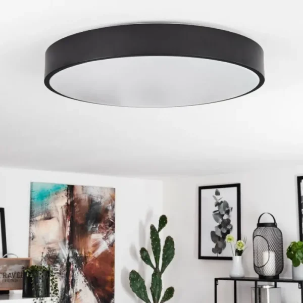 hofstein Plafonnier Samaira LED Blanc, 1 lumière, Télécommandes* Lampes Modernes