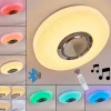 hofstein Plafonnier Sambani LED Chrome, Blanc, 1 lumière, Télécommandes, Changeur de couleurs* Lampes Modernes