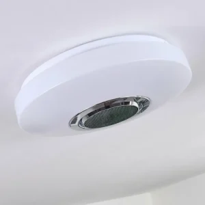 hofstein Plafonnier Sambani LED Chrome, Blanc, 1 lumière, Télécommandes, Changeur de couleurs* Lampes Modernes