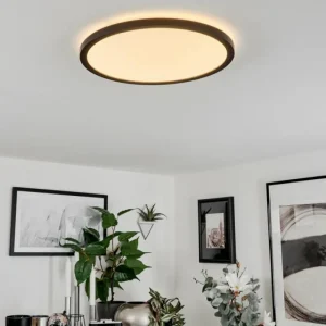 hofstein Plafonnier Sasinhosa LED Noir, 1 lumière, Télécommandes* Lampes Modernes