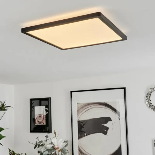 hofstein Plafonnier Sasinhosa LED Noir, 1 lumière, Télécommandes* Lampes Modernes