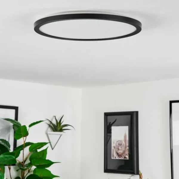 hofstein Plafonnier Sasinhosa LED Noir, 1 lumière, Télécommandes* Lampes Modernes